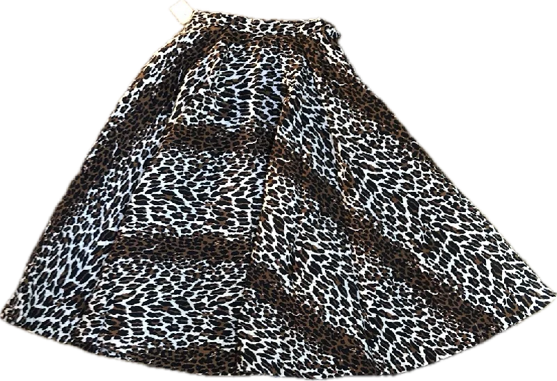 50s NOS McArthur Quilted Cheetah Circle Skirt    w25 leather skirt sleek