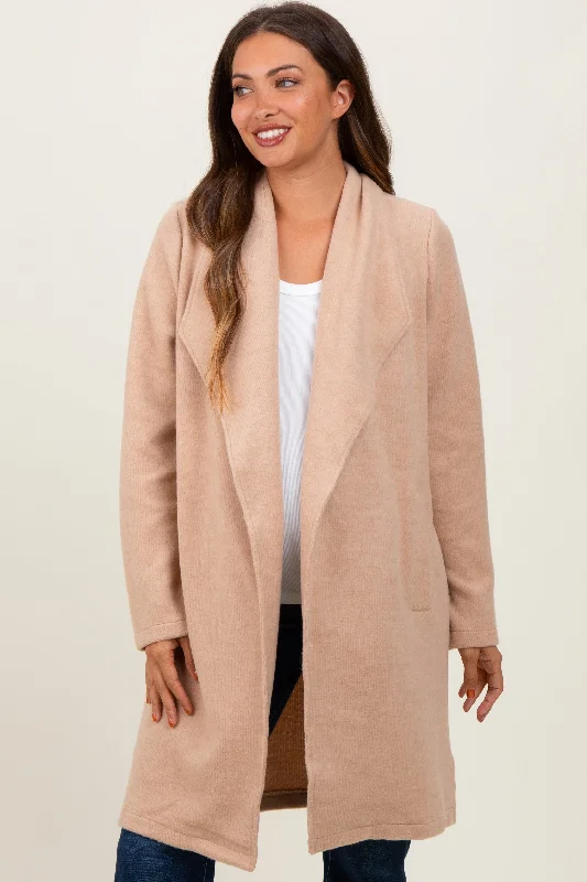Beige Knit Relaxed Fit Maternity Coat Jacket Faux Fur Jacket Real Fur Jacket Shearling Jacket Beige Knit Relaxed Fit Maternity Coat Jacket Faux Fur Jacket Real Fur Jacket Shearling Jacket