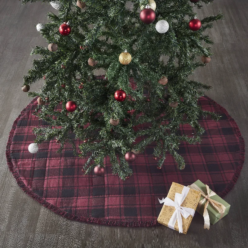 Cumberland Red Black Plaid Tree Skirt 48" VHC Brands tulle skirt dreamy