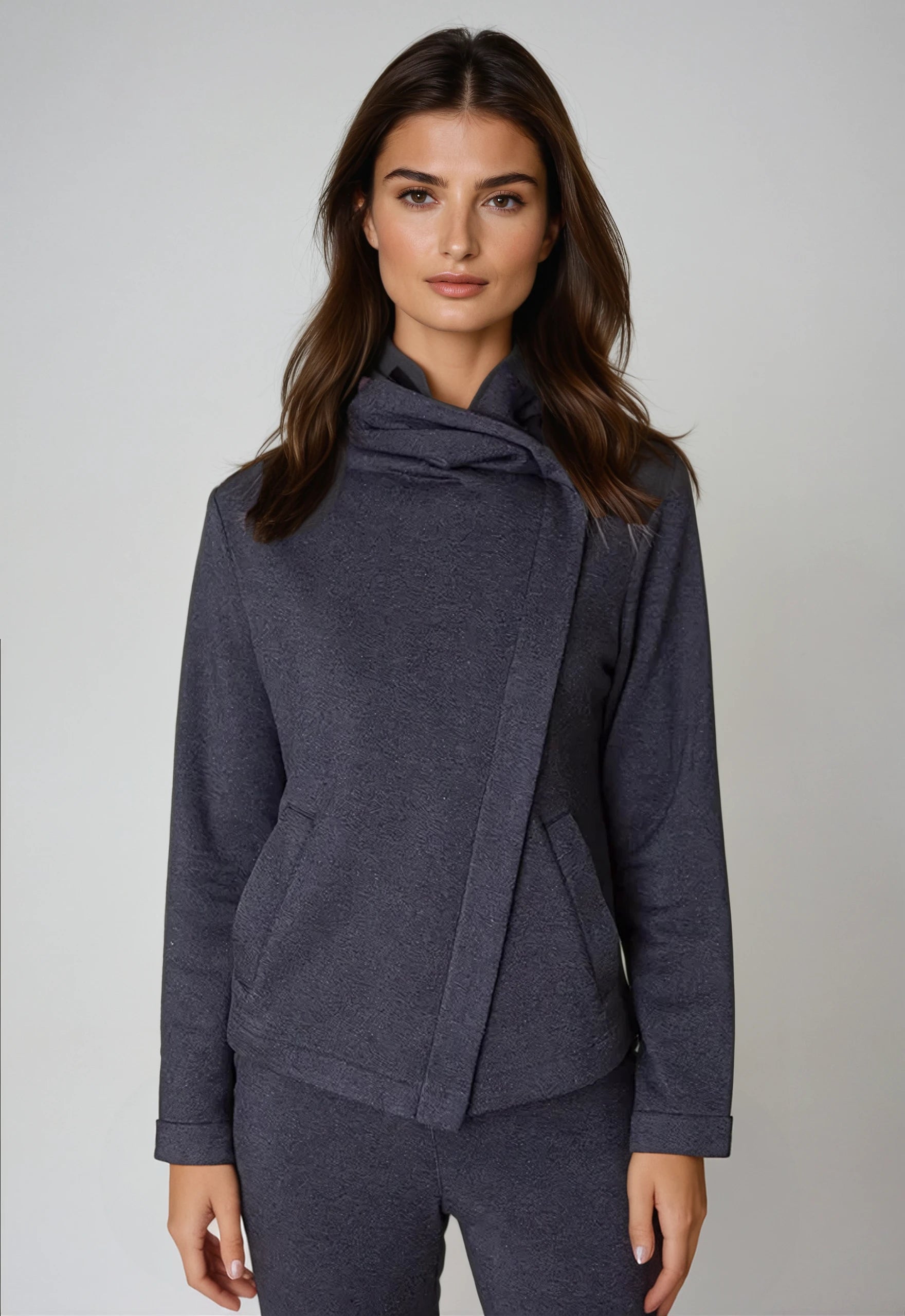 Dakota Hoodie Sweatshirt Jacket Herringbone Jacket Checkered Jacket Solid Jacket