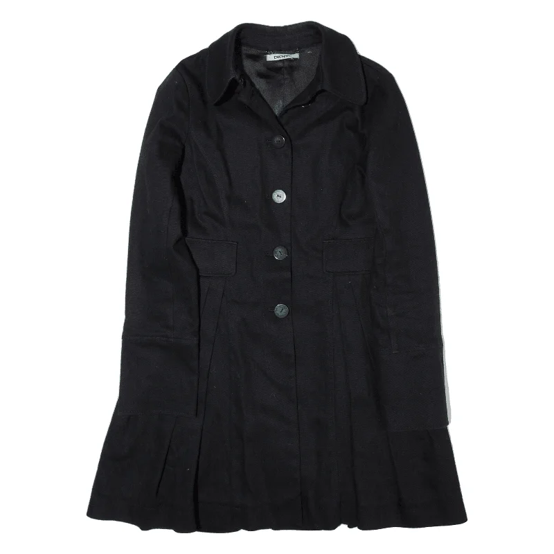 DKNY Overcoat Jacket Black Womens S Collared Jacket Crew Neck Jacket Turtle Neck Jacket DKNY Overcoat Jacket Black Womens S Collared Jacket Crew Neck Jacket Turtle Neck Jacket