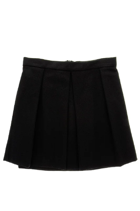 ENZA COSTA PLEATED Black Speckle Skirt corduroy skirt durable