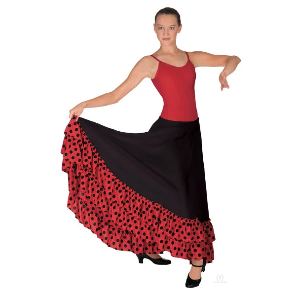 Eurotard Flamenco Skirt with Dotted Ruffle elastic waist skirt