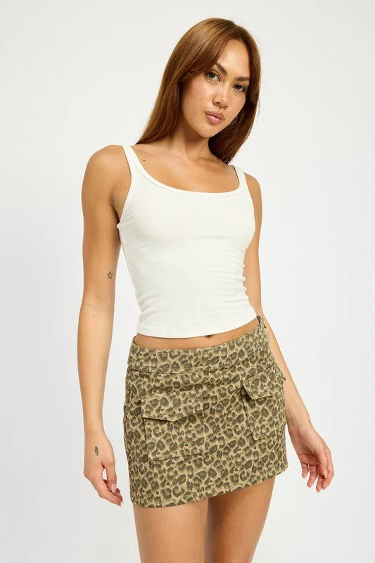 Front Pocket Mini Skirt seamless skirt comfort