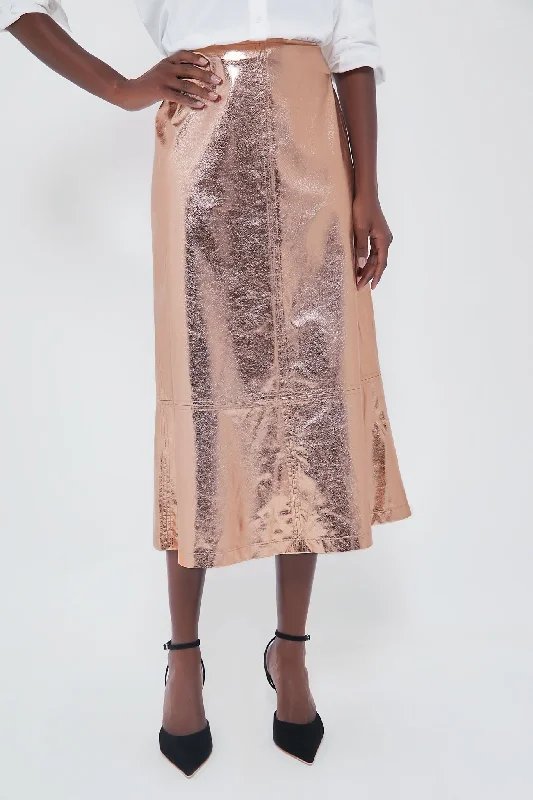 Gold Metallic London Skirt boho skirt vibe