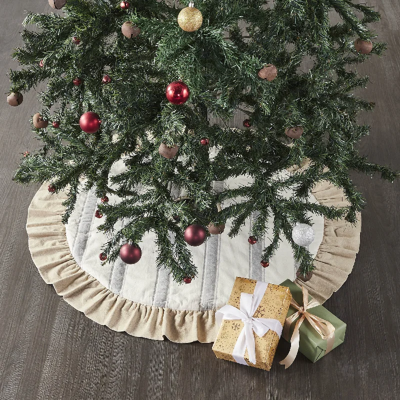 Grace Grain Sack Stripe Tree Skirt 36 lace skirt romantic