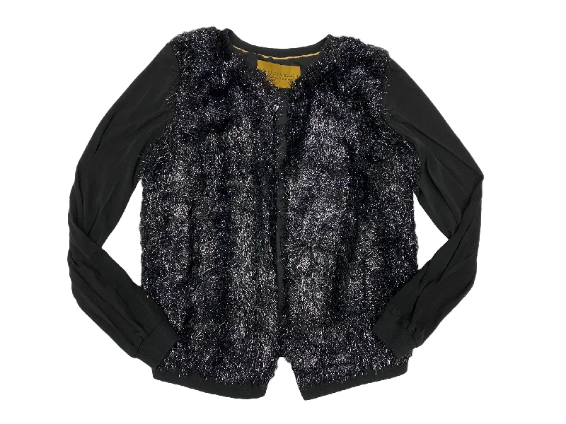 Hanley Mellon Women's Shiny Garland Open Front Jacket Denim Jacket Leather Jacket Suede Jacket Hanley Mellon Women's Shiny Garland Open Front Jacket Denim Jacket Leather Jacket Suede Jacket
