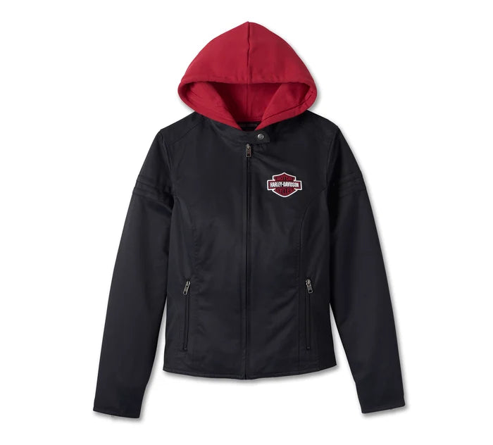 Harley-Davidson® Women's Miss Enthusiast 3-in-1 Jacket Welt Pockets Slit Pockets Flap Pockets Harley-Davidson® Women's Miss Enthusiast 3-in-1 Jacket Welt Pockets Slit Pockets Flap Pockets