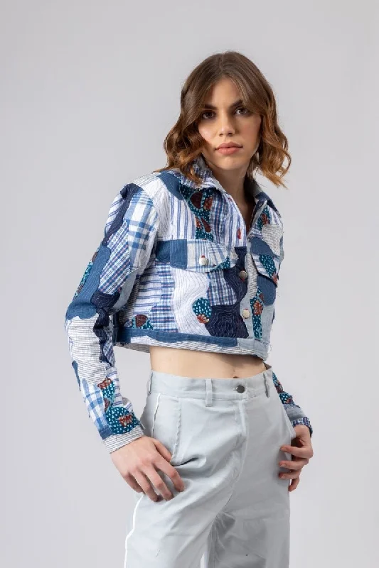 June Patchwork Jacket | Made with Upcycled Fabric Herringbone Jacket Checkered Jacket Solid Jacket June Patchwork Jacket | Made with Upcycled Fabric Herringbone Jacket Checkered Jacket Solid Jacket