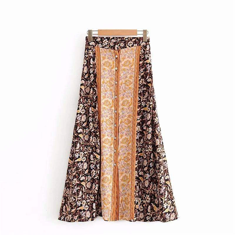 Lakshmi Maxi Skirt linen skirt light