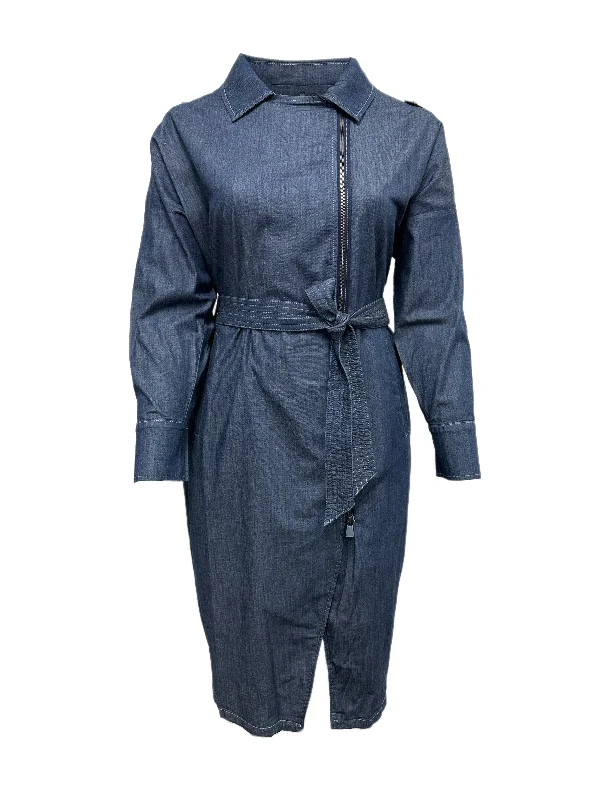 Marina Rinaldi Women's Blue Decuria Belted Denim Jacket NWT Chenille Jacket Brocade Jacket Lace Jacket Marina Rinaldi Women's Blue Decuria Belted Denim Jacket NWT Chenille Jacket Brocade Jacket Lace Jacket