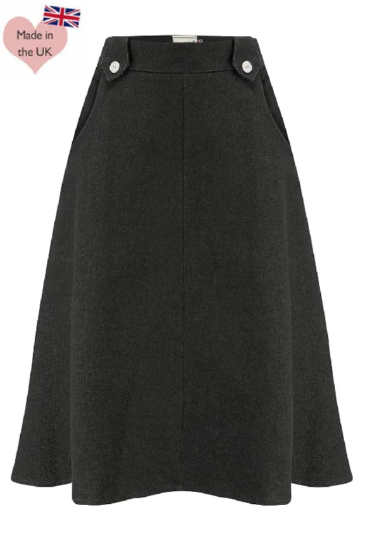 Monroe Skirt in Black Denim high waist skirt