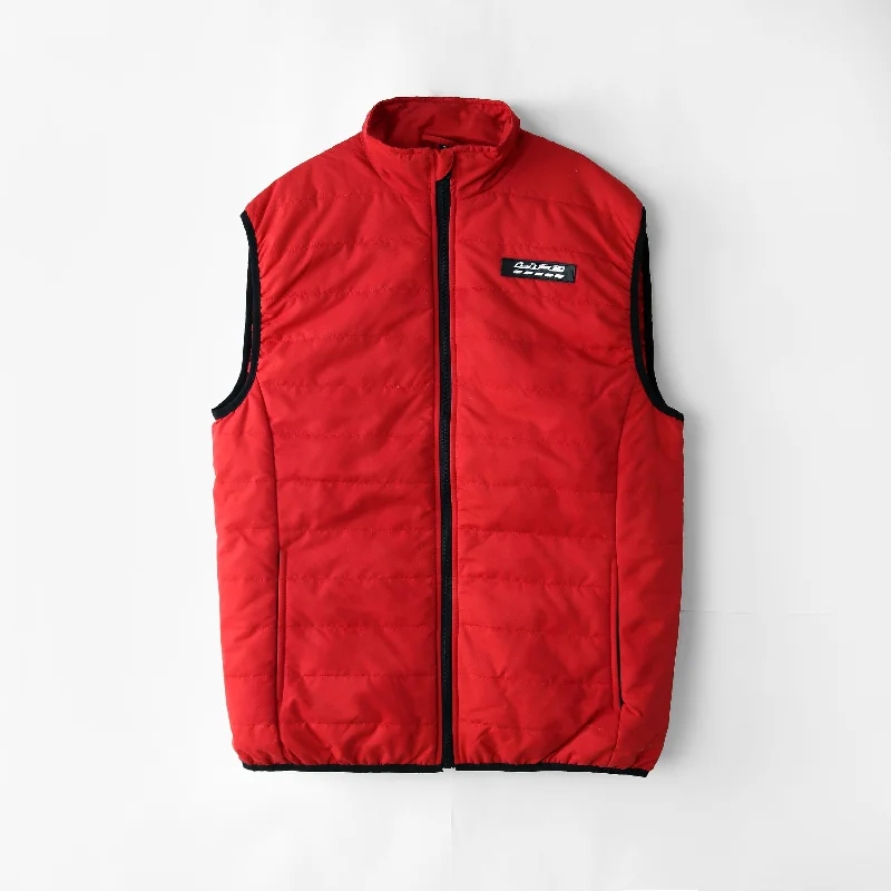 Exclusive Red Warm Quilted Jacket Nylon Jacket Polyester Jacket Spandex Jacket