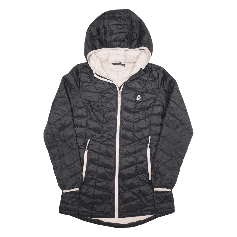 REEBOK Lightweight Puffer Jacket Black Womens S Satin Jacket Silk Jacket Chiffon Jacket REEBOK Lightweight Puffer Jacket Black Womens S Satin Jacket Silk Jacket Chiffon Jacket