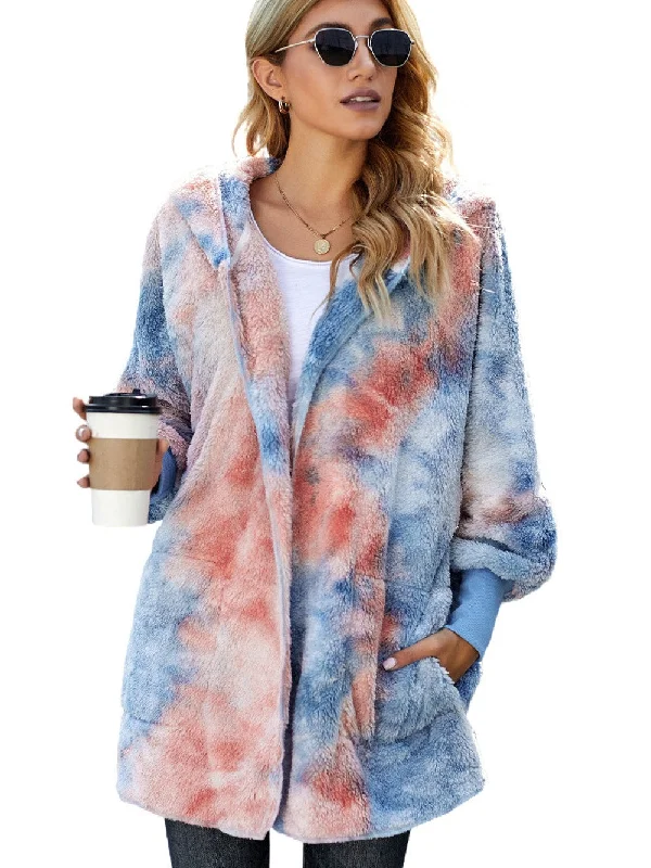Soft Fleece Jacket with Hood Print Jacket Jacquard Jacket Embroidered Jacket