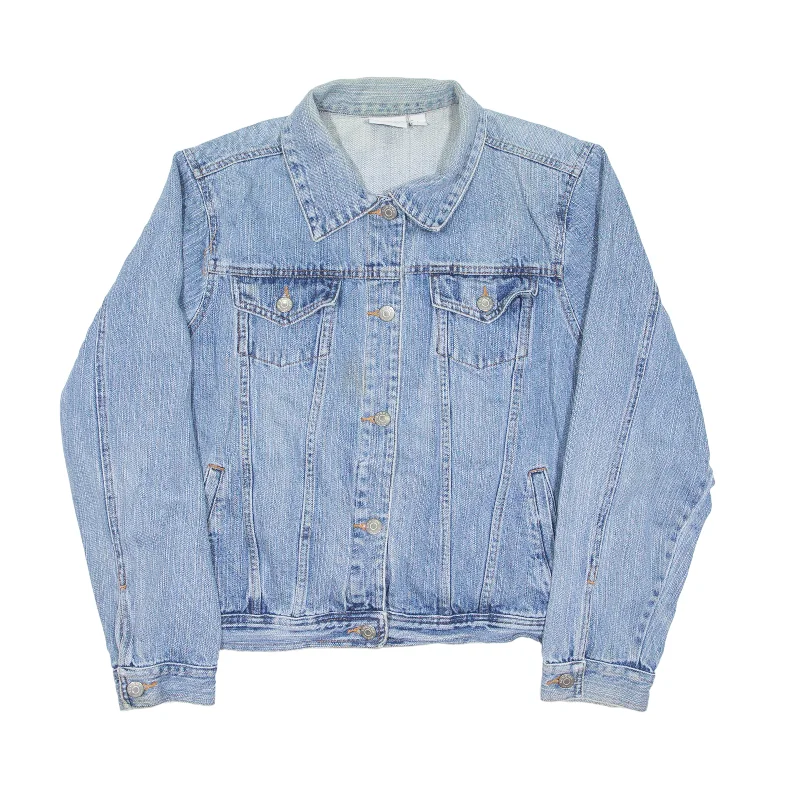 SONOMA Jacket Blue Womens L Satin Fabric Silk Fabric Chiffon Fabric