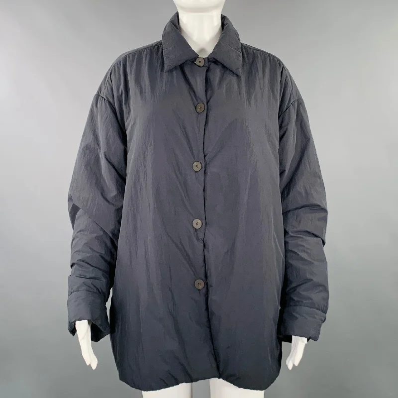 STUDIO NICHOLSON Size 0 Grey Charcoal Polyamide Padded Jacket Herringbone Jacket Houndstooth Jacket Plaid Jacket STUDIO NICHOLSON Size 0 Grey Charcoal Polyamide Padded Jacket Herringbone Jacket Houndstooth Jacket Plaid Jacket