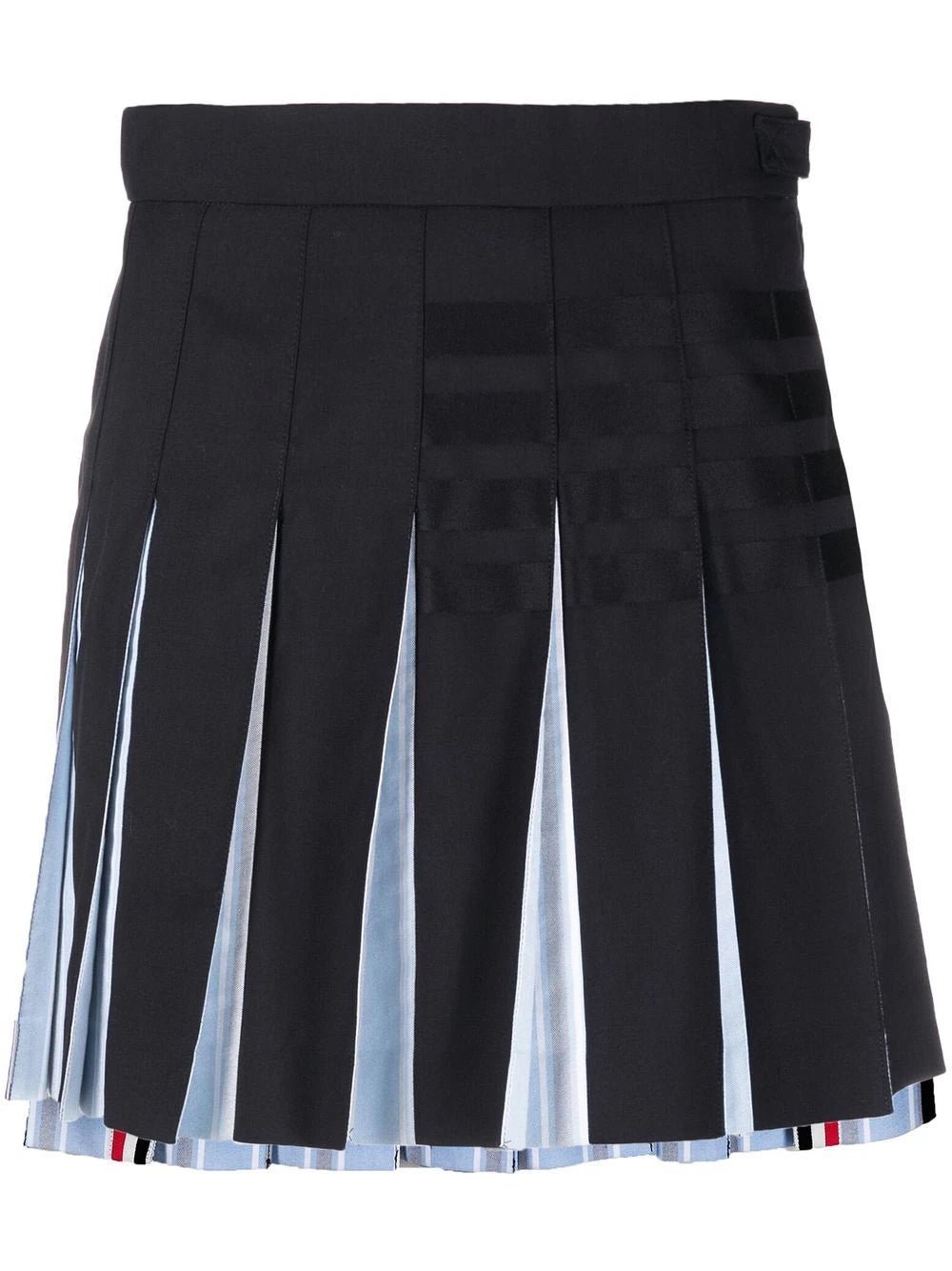 Thom Browne pleated step-hem skirt leather skirt bold