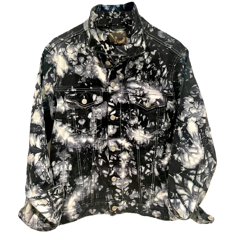 Tie Dye Women's Jacket - Black/Blue Striped Jacket Polka Dot Jacket Floral Jacket