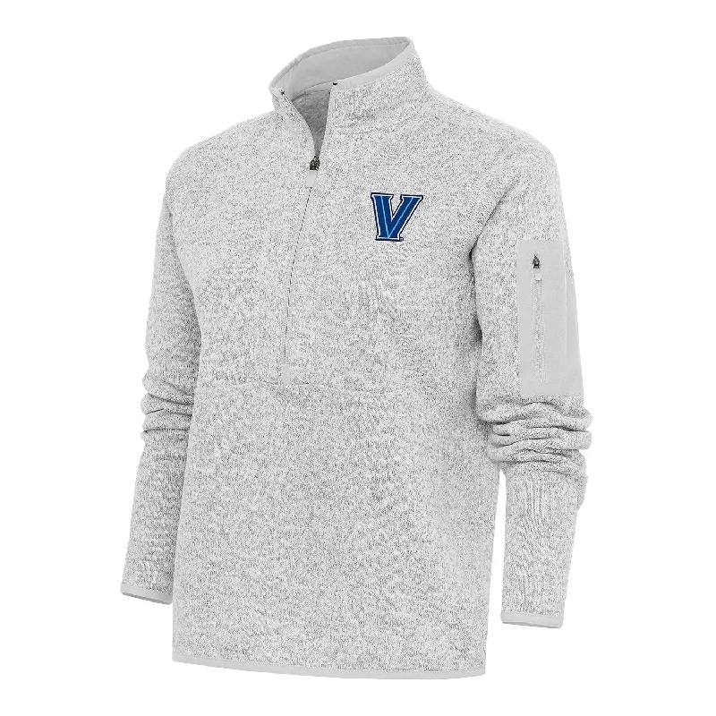 Ladies Villanova Wildcats 1/2 Zip Fortune Heather Grey Pullover Jacket Plaid Jacket Tartan Jacket Houndstooth Jacket
