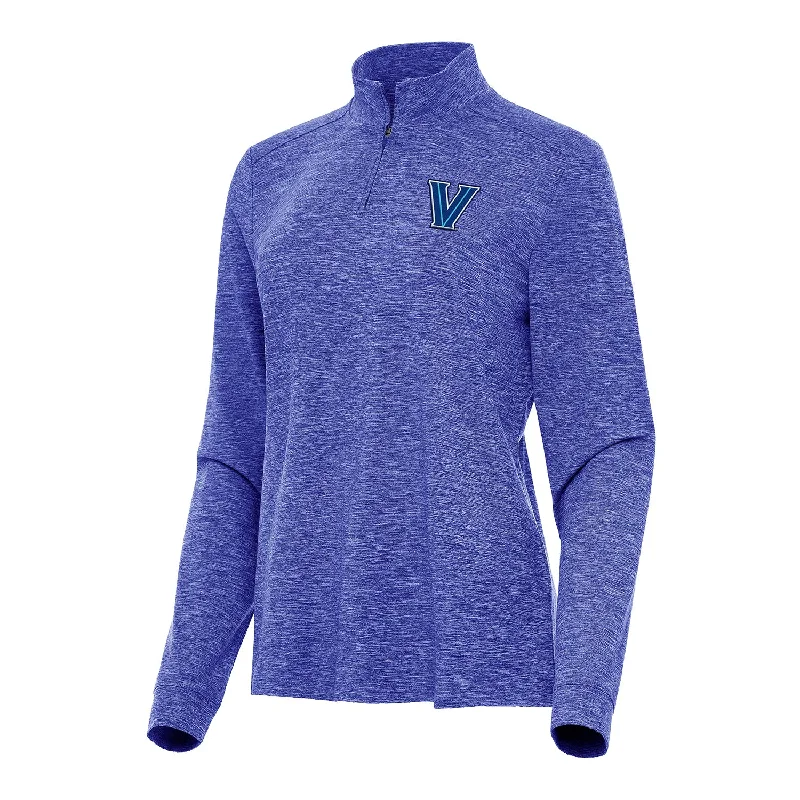 Ladies Villanova Wildcats 1/4 Zip Mock Heather Blue Jacket Nylon Fabric Polyester Fabric Spandex Fabric Ladies Villanova Wildcats 1/4 Zip Mock Heather Blue Jacket Nylon Fabric Polyester Fabric Spandex Fabric