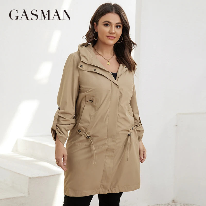 Women's Cargo Long Fashion Designer Zipper Jackets Tailored Jacket Straight Jacket A-Line Jacket Women's Cargo Long Fashion Designer Zipper Jackets Tailored Jacket Straight Jacket A-Line Jacket