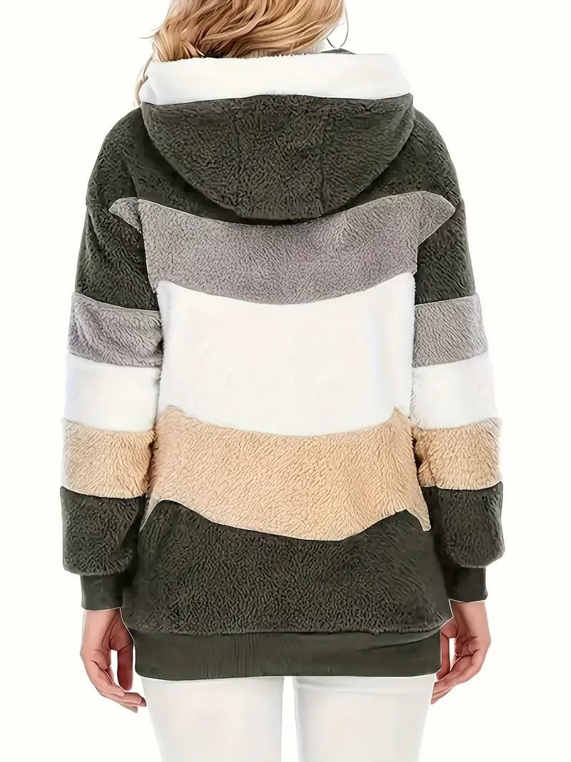 Women's Open Front Hooded Jacket Faux Fur Jacket Real Fur Jacket Shearling Jacket