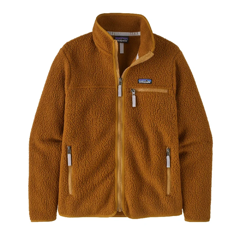 Women's Retro Pile Jacket Welt Pockets Slit Pockets Flap Pockets