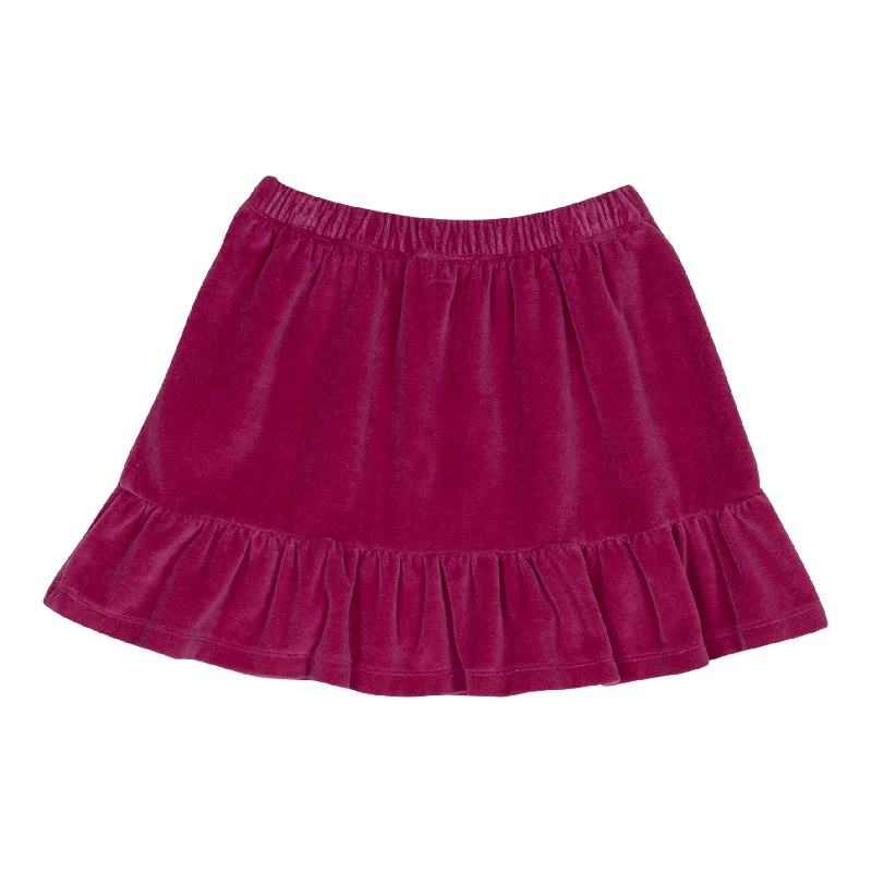 WYNKEN PALE MAGENTA VELOR SKIRT leather skirt modern