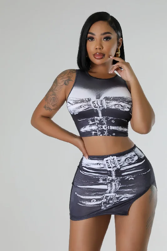 Right Time Skirt Set cashmere skirt rich