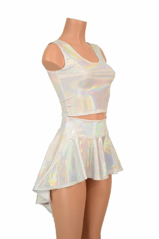 3PC Rave Skirt, Shorts & Top Set in Flashbulb modal blend skirt