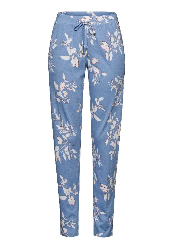 Sleep And Lounge Cotton Blend Drawstring Pants | Pearly Flowers 74845-2158 Stylish Harem Pants