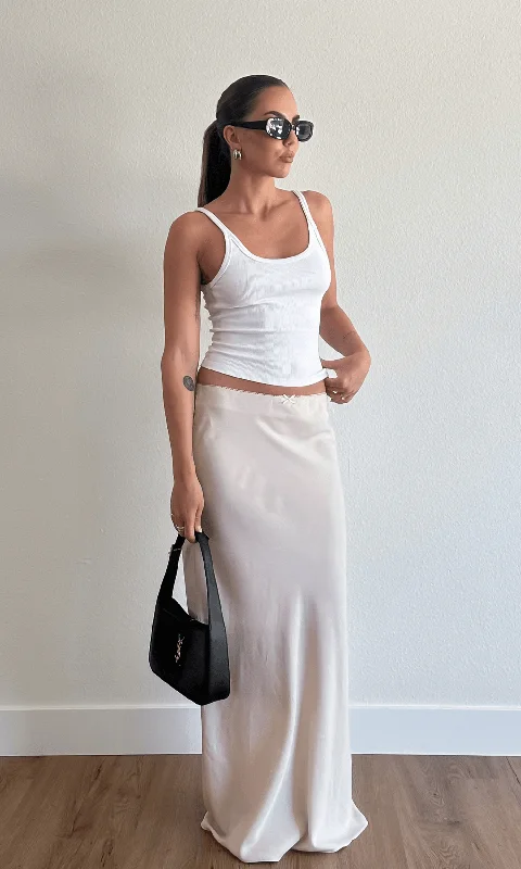 Angel Baby Maxi Skirt - FINAL SALE ribbed skirt waist
