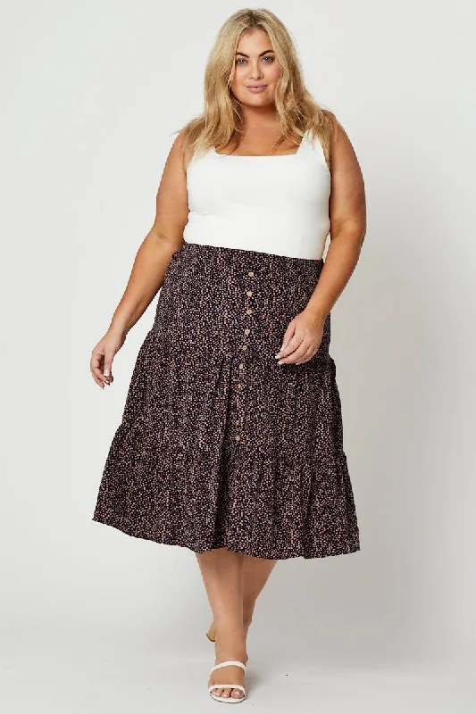 Animal Print Midi Skirt Tie lace skirt romantic