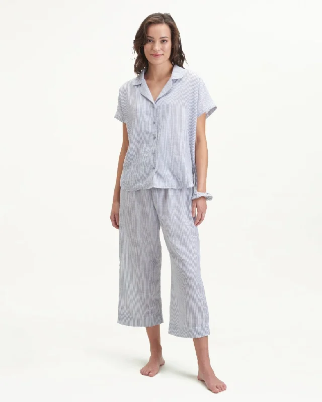 Bonnie Notch Collar Pant Set Relaxed High-Waist Trousers