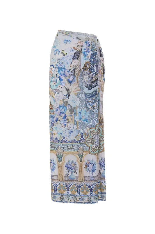 Camilla Long Sarong - Al Manial Palace Memoirs leather skirt bold