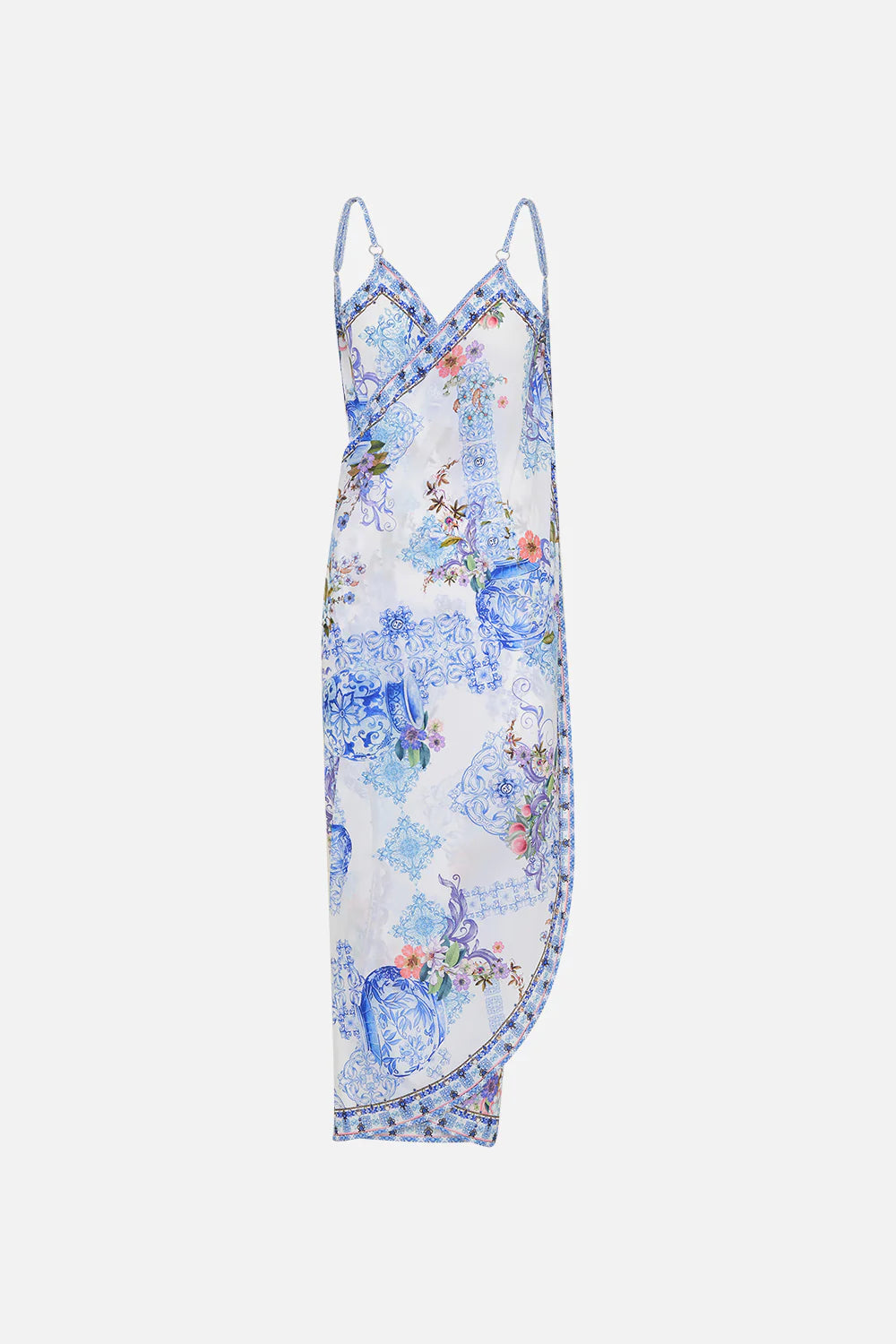 Camilla Sarong With Straps And Trim Detail - Paint Me Positano chiffon skirt floaty