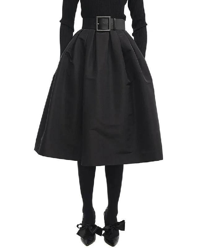Carolina Herrera Full Silk Midi Skirt wool skirt sturdy