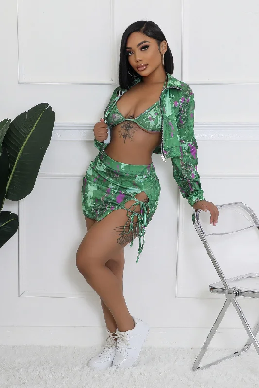 3pc All Dat Skirt Set belted skirt waist