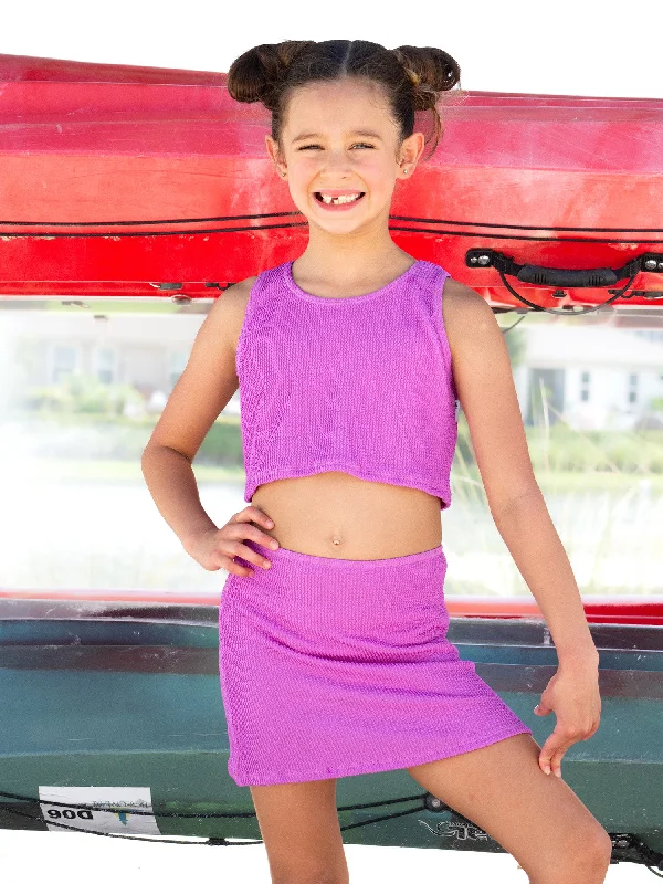 Crinkle Skirt - Orchid silk skirt elegant