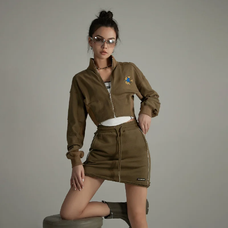 String Mini Skirt corduroy skirt cozy