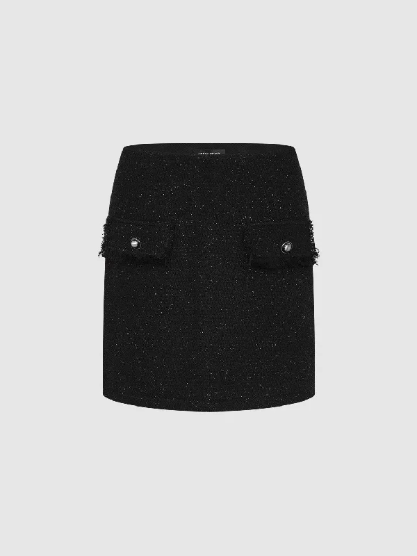 Flap Pocket Denim Skirts boho skirt vibe
