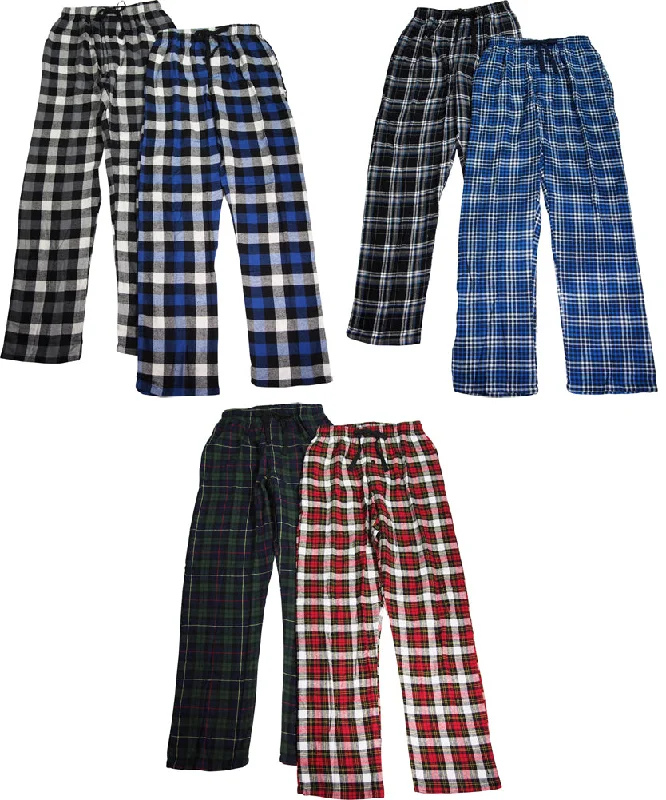 Hanes Big Mens Flannel Pack of 2 Sleep Lounge Pajama Pant Stylish Slim Trousers