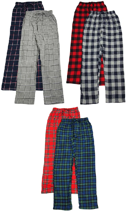 Hanes Mens 2 Pack Flannel Lounge Sleep Pajama Pants Comfortable Denim Pants