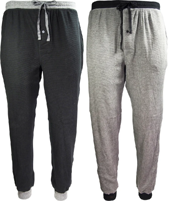 Hanes Men's Waffle Knit Jogger Sleep Lounge Pajama Pant Cotton Blend Casual Track Pants