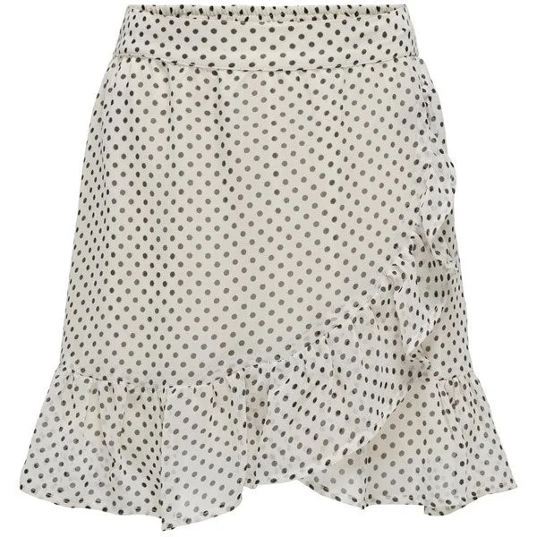 Kids ONLY Cloud Dancer Robey Fake Wrap Skirt linen skirt natural