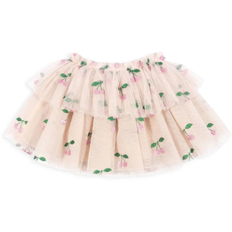 Konges Sløjd Ma Grande Cerise Pink Glitter Mili Glitter Skirt high slit skirt