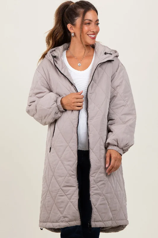 Light Mocha Quilted Long Maternity Puffer Jacket Rayon Fabric Velvet Fabric Corduroy Fabric Light Mocha Quilted Long Maternity Puffer Jacket Rayon Fabric Velvet Fabric Corduroy Fabric