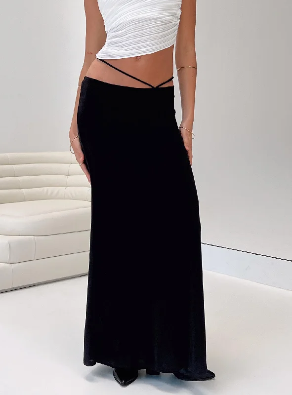 Maisie Maxi Skirt Black relaxed fit skirt