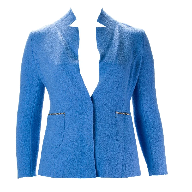 MARINA RINALDI Women's Ski Blue Camilla Wool Jacket 8W / 17 $345 NWT Elasticated Jacket Padded Jacket Insulated Jacket MARINA RINALDI Women's Ski Blue Camilla Wool Jacket 8W / 17 $345 NWT Elasticated Jacket Padded Jacket Insulated Jacket